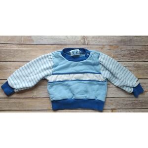 Vintage Joggles Sweatshirt 12M Infant 80/90s Blue White Stripes A20